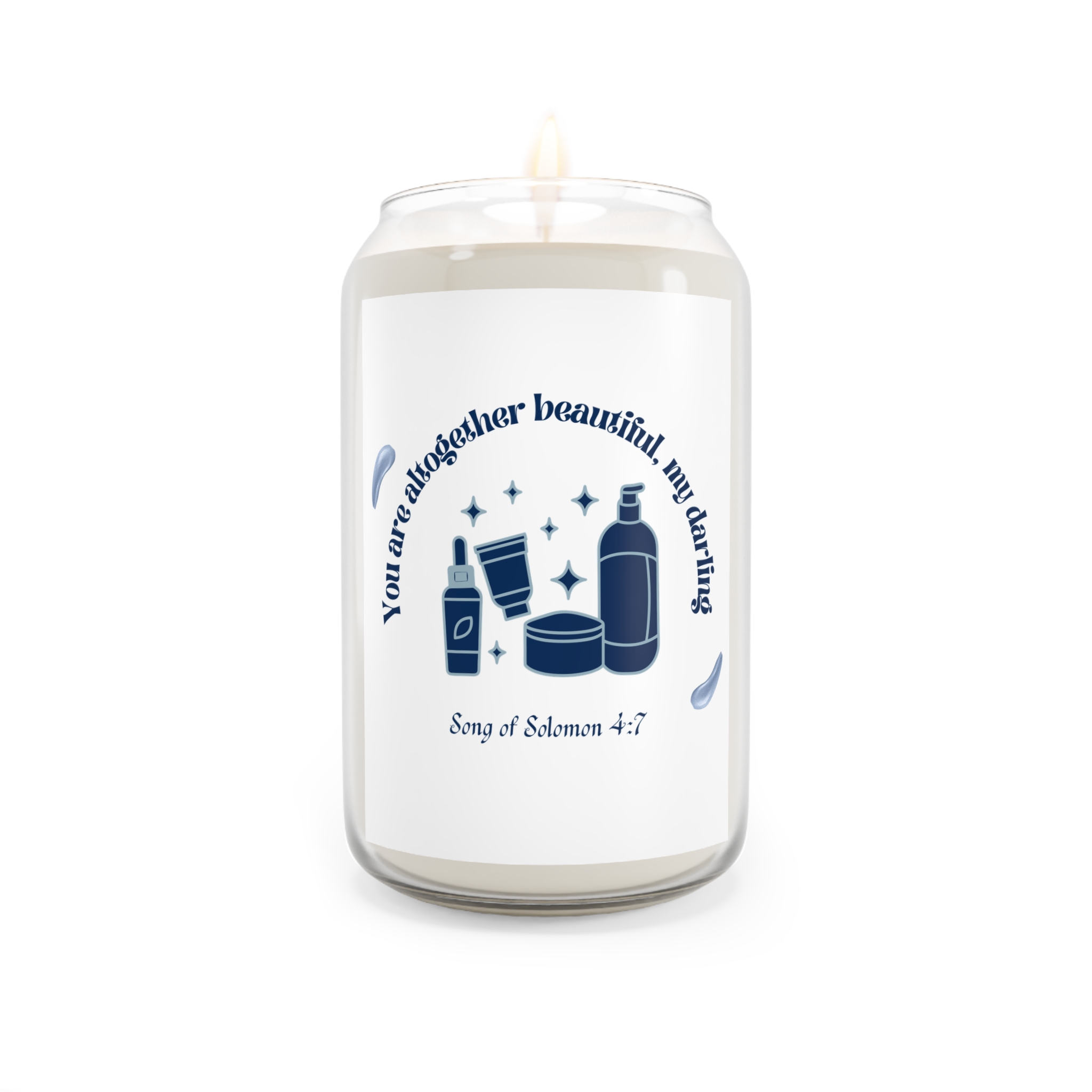 PerfectnElite Faith Candle – Song of Solomon 4:7 Scripture & Spiritual Glow - Image 2