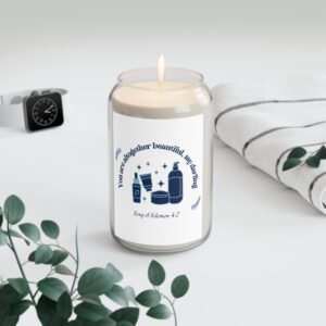 PerfectnElite Faith Candle – Song of Solomon 4:7 Scripture & Spiritual Glow